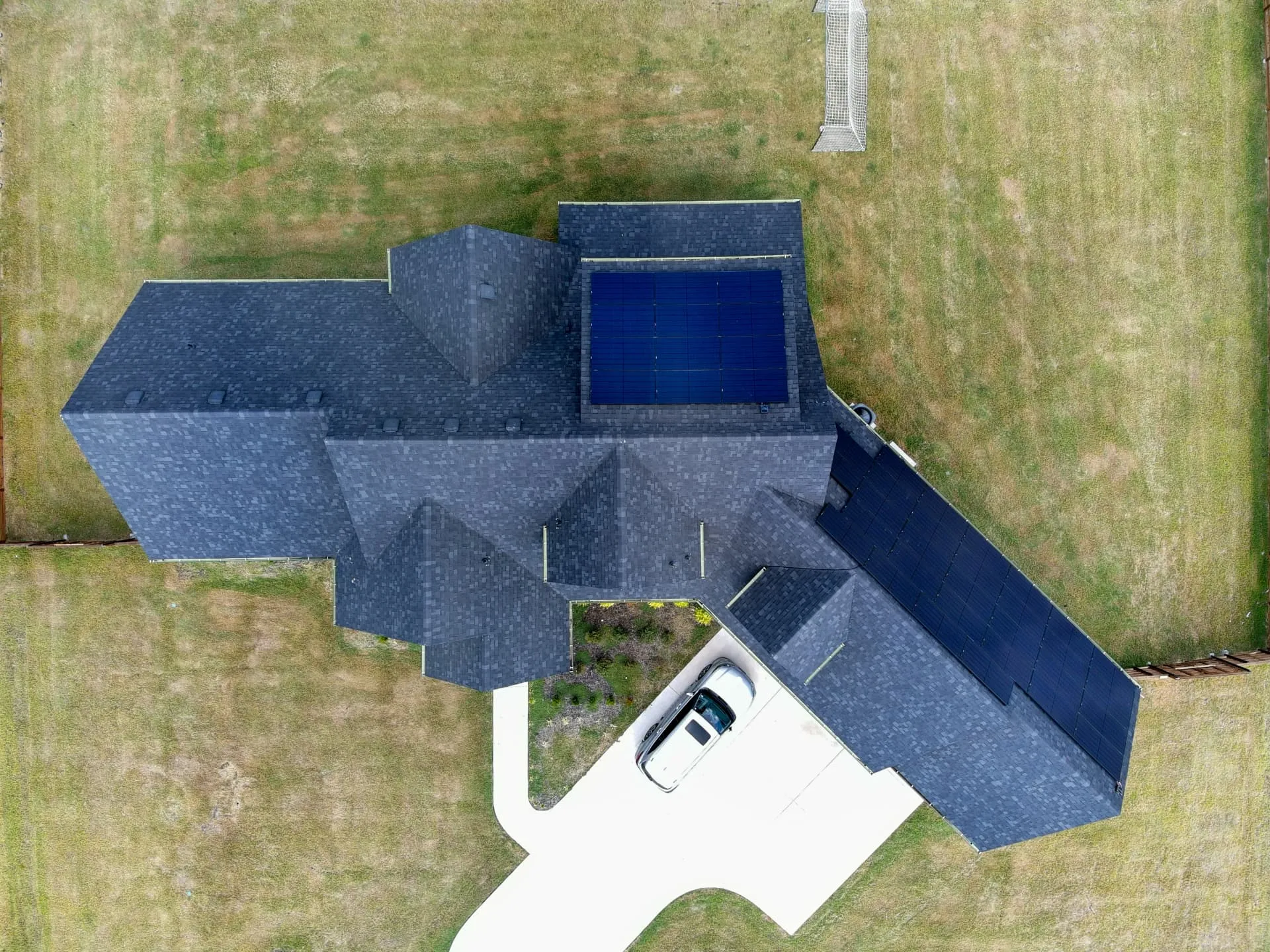 Large Prosper area home with a standing seam metal roof accent